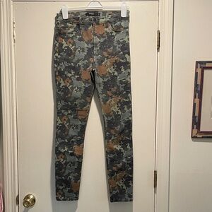 Hudson Barbara High Waist Jeans Multi Colored Camo Print Skinny Jeans